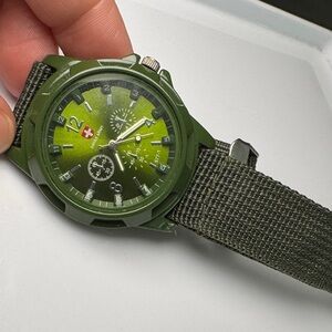 Swiss Military Green Chronograph Watch
